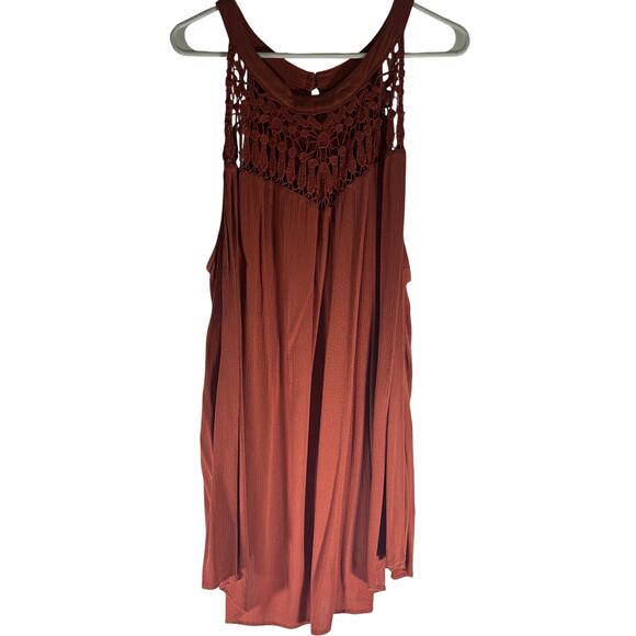 Boho Beauty: Torrid Crochet Halter Tank – Burnt Orange – Size 5X - Picture 2 of 11